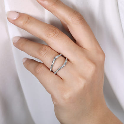 14K White Gold Diamond Ring Enhancer