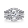 Enhancer Wedding Ring in 14k White Gold with Round Natural Diamond at Gabriel & Co.