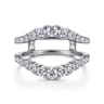 Enhancer Wedding Ring in 14k White Gold with Round Natural Diamond at Gabriel & Co.