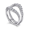 Enhancer Wedding Ring in 14k White Gold with Round Natural Diamond at Gabriel & Co.