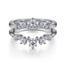 Enhancer Wedding Ring in 14k White Gold with Round Natural Diamond at Gabriel & Co.