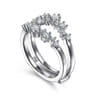 Enhancer Wedding Ring in 14k White Gold with Round Natural Diamond at Gabriel & Co.