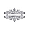 Enhancer Wedding Ring in 14k White Gold with Round Natural Diamond at Gabriel & Co.