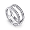 Enhancer Wedding Ring in 14k White Gold with Round Natural Diamond at Gabriel & Co.