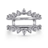 Enhancer Wedding Ring in 14k White Gold with Round Natural Diamond at Gabriel & Co.