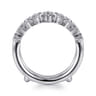 Enhancer Wedding Ring in 14k White Gold with Round Natural Diamond at Gabriel & Co.