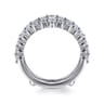Enhancer Wedding Ring in 14k White Gold with Round Natural Diamond at Gabriel & Co.