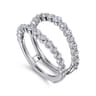 Enhancer Wedding Ring in 14k White Gold with Round Natural Diamond at Gabriel & Co.