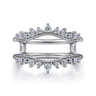 Enhancer Wedding Ring in 14k White Gold with Round Natural Diamond at Gabriel & Co.