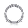 Enhancer Wedding Ring in 14k White Gold with Round Natural Diamond at Gabriel & Co.