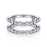 Enhancer Wedding Ring in 14k White Gold with Round Natural Diamond at Gabriel & Co.