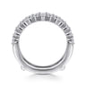 Enhancer Wedding Ring in 14k White Gold with Round Natural Diamond at Gabriel & Co.