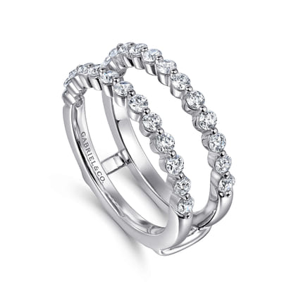 14K White Gold Diamond Ring Enhancer