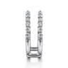 Enhancer Wedding Ring in 14k White Gold with Round Natural Diamond at Gabriel & Co.