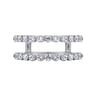Enhancer Wedding Ring in 14k White Gold with Round Natural Diamond at Gabriel & Co.