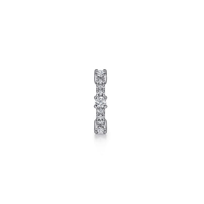 14K White Gold Diamond Single Ear Cuff