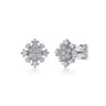 14K White Gold Diamond Snowflake Stud Earrings - 0.75 ct