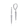 14K White Gold Diamond Spike Drop Earrings - 0.25 ct