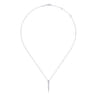 14K White Gold Diamond Spike Pendant Drop Necklace - 0.3 ct