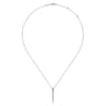 14K White Gold Diamond Spike Pendant Drop Necklace - 0.75 ct