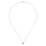 14K White Gold Diamond Square Pendant Necklace - 0.11 ct