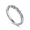 14K White Gold Diamond Stackable Ladies Ring - 0.11 ct