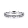 14K White Gold Diamond Stackable Ring-Bujukan - 0.05 ct