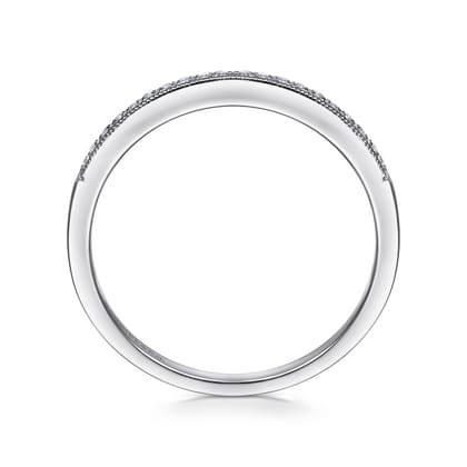 14K White Gold Diamond Stackable Ring