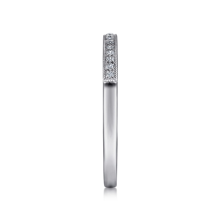 14K White Gold Diamond Stackable Ring - 0.1 ct - Shot 4