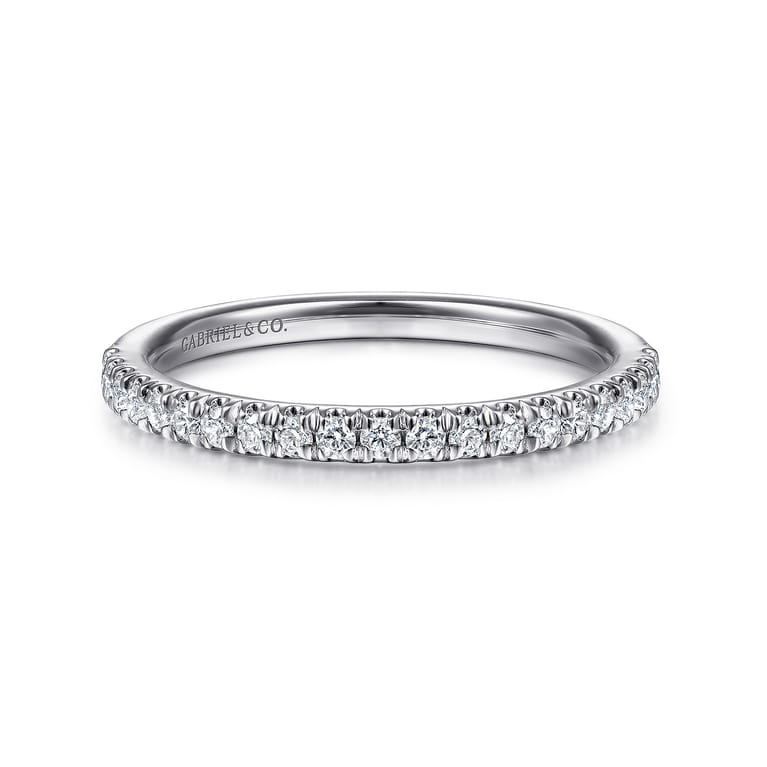 14K White Gold Diamond Stackable Ring - 0.25 ct - Shot 1