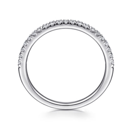 14K White Gold Diamond Stackable Ring