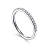 14K White Gold Diamond Stackable Ring - 0.25 ct
