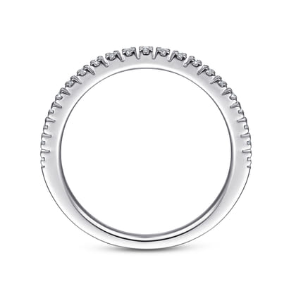 14K White Gold Diamond Stackable Ring