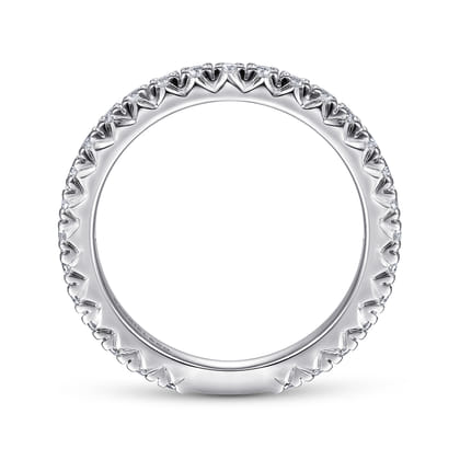 14K White Gold Diamond Stackable Ring