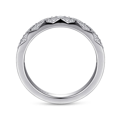 14K White Gold Diamond Stackable Ring