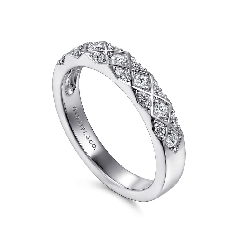 14K White Gold Diamond Stackable Ring - 0.25 ct - Shot 3