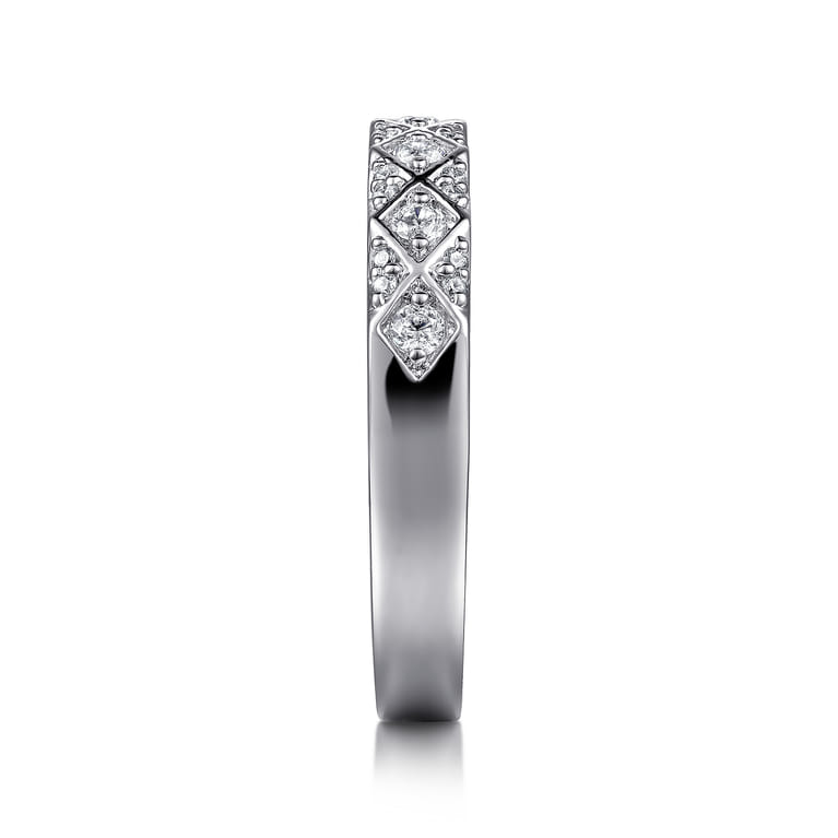 14K White Gold Diamond Stackable Ring - 0.25 ct - Shot 4