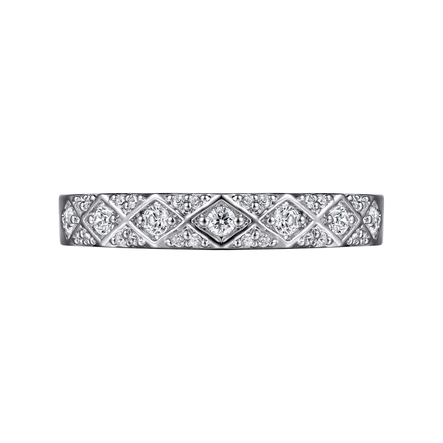14K White Gold Diamond Stackable Ring - 0.25 ct - Shot 6