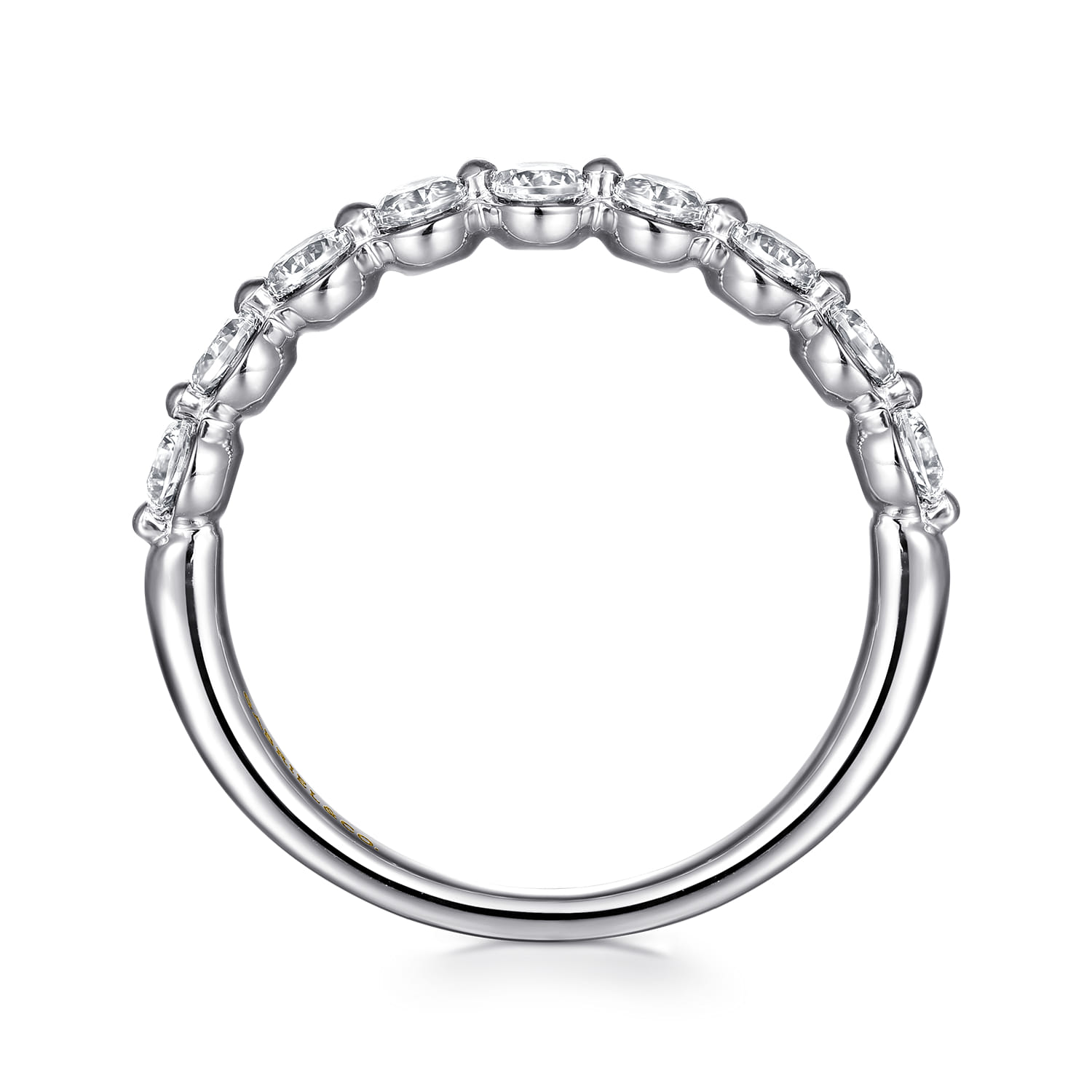 14K White Gold Diamond Stackable Ring - 0.58 ct - Shot 2