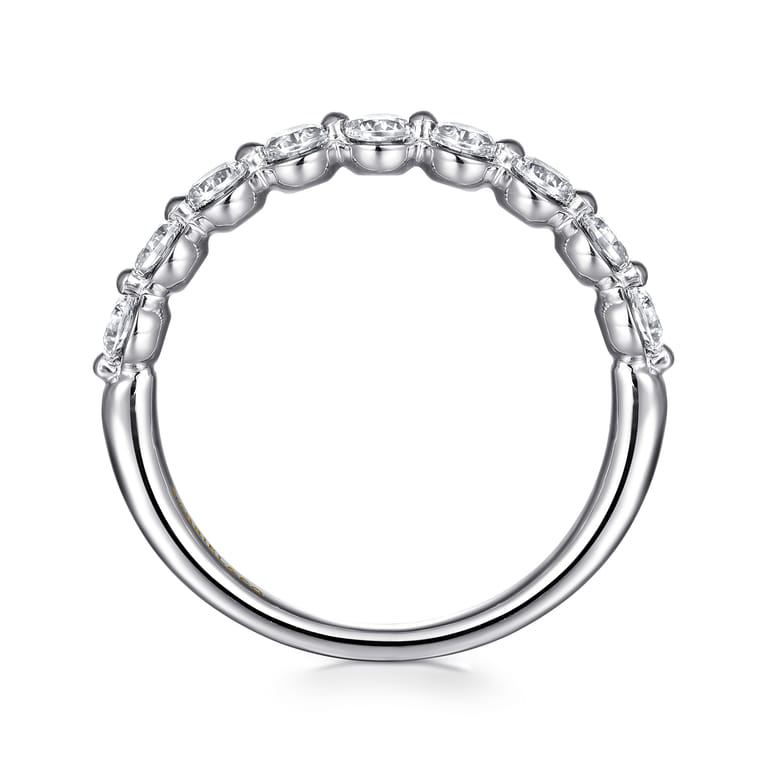14K White Gold Diamond Stackable Ring - 0.58 ct - Shot 2