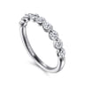 14K White Gold Diamond Stackable Ring - 0.58 ct