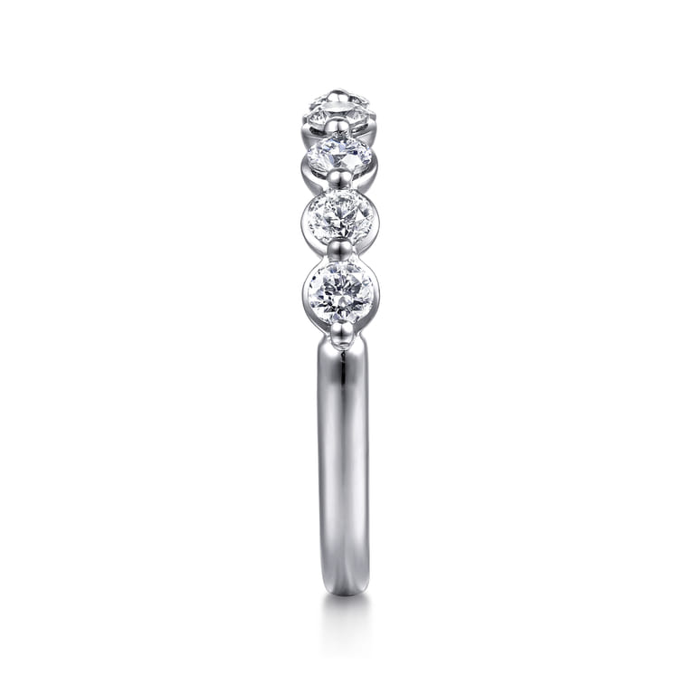 14K White Gold Diamond Stackable Ring - 0.58 ct - Shot 4