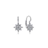 14K White Gold Diamond Star Drop Earrings - 0.3 ct