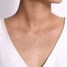 14K White Gold Diamond Star Pendant Necklace - 0.06 ct