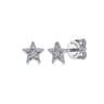 14K White Gold Diamond Star Shape Stud Earrings - 0.02 ct