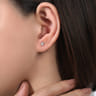 14K White Gold Diamond Star Stud Earrings - 0.09 ct