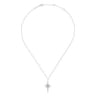 14K White Gold Diamond Starburst Pendant Necklace - 0.5 ct