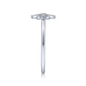 14K White Gold Diamond Starburst Ring - 0.12 ct
