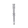 14K White Gold Diamond Station Stackable Ring - 0.3 ct