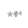 14K White Gold Diamond Stud Earrings - 0.71 ct